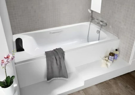 Panou Roca BeCool in forma de L pentru cada de acril 190x90 cm