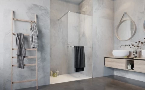 Cabina dus Walk-In Radaway Modo New II cu suport prosop 120xH200 cm