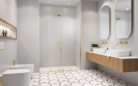 Usa de nisa culisanta Radaway Furo Gold DWD 180xH200 cm