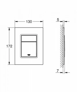 PROMO Pachet complet Vas Wc Grohe Sensia Arena, kit si rezervor Sensia cu clapeta si set fixare 