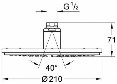 Palarie de dus Grohe Rainshower® Cosmopolitan 21
