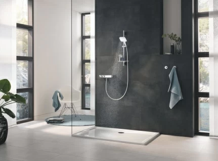 Set de dus Grohe Rainshower 130 SmartActive Cube cu 3 pulverizari