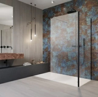 Cabina de dus Walk-In Radaway Modo New Black IV 90x80xH200 cm