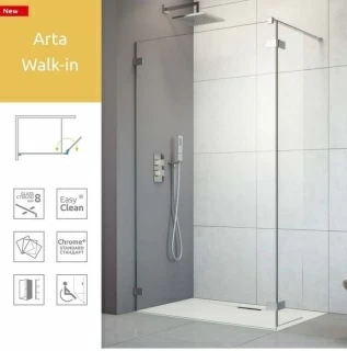Cabina dus Walk-In Radaway Arta 80x40xH200 cm, stanga