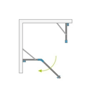 Cabina dus pentagonala Radaway Essenza Pro PTJ 100x100xH200 cm, usa dreapta