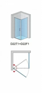 Perete lateral fix SanSwiss Divera 70xH200 cm