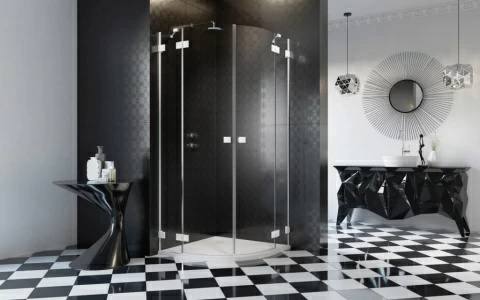 Cabina de dus semirotunda Radaway Essenza Pro White PDD 80x90xH200 cm