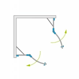 Cabina de dus semirotunda Radaway Essenza Pro White PDD 100x100xH200 cm