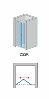 Usa nisa pliabila SanSwiss Divera D22K, 90xH200 cm