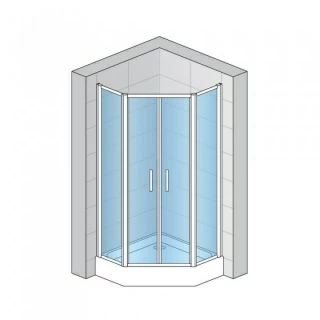 Cabina dus pentagonala SanSwiss Top-Line 100x100x190 cm