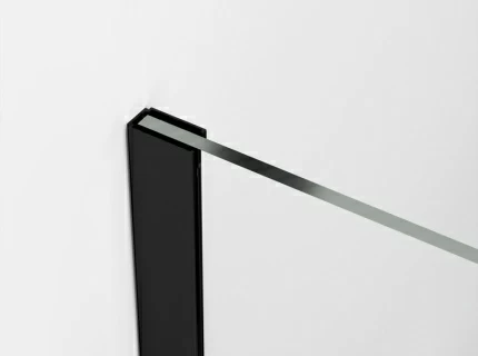 Cabina dus Walk-in SanSwiss Easy Japan STR4P 80xH200 cm, profil negru mat