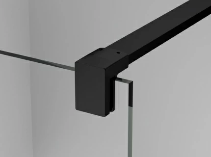 Cabina dus Walk-in SanSwiss Easy Japan STR4P 100xH200 cm, profil negru mat