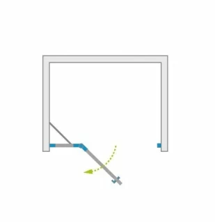 Usa nisa pivotanta Radaway Essenza Pro DWJ 100XH200 cm, stanga
