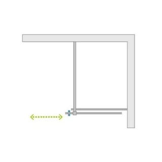 Cabina dus Walk-In Radaway Furo Gold 80xH200 cm, stanga