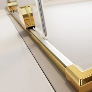 Cabina dus Walk-In Radaway Furo Gold 160xH200 cm, dreapta
