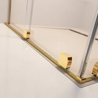 Cabina dus Walk-In Radaway Furo Gold 160xH200 cm, dreapta