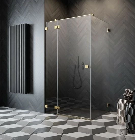 Cabina dus Radaway Essenza Pro Gold KDJ 90x110xH200 cm, stanga