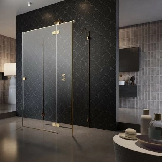 Cabina dus Radaway Essenza Pro Gold KDJ+S 80x80xH200 cm, dreapta