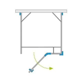Cabina dus Radaway Essenza Pro Gold KDJ+S 90x90xH200 cm, dreapta