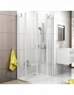 Cabina dus semirotunda Ravak Chrome 80x80xH195 cm, profil alb