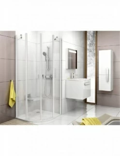 Cabina dus semirotunda Ravak Chrome 80x80xH195 cm, profil alb