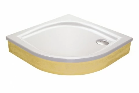 Cadita dus semirotunda Ravak Galaxy Elipso Pro 80x80xH3 cm, marmura sintetica