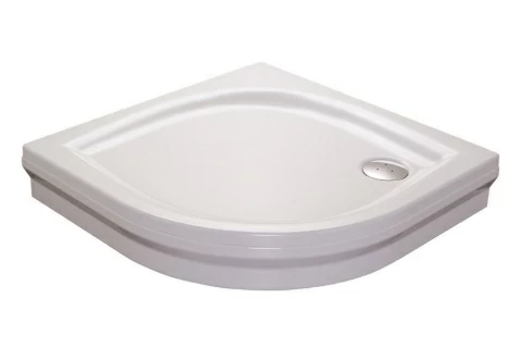 Cadita dus semirotunda Ravak Galaxy Elipso Pro 80x80xH3 cm, marmura sintetica