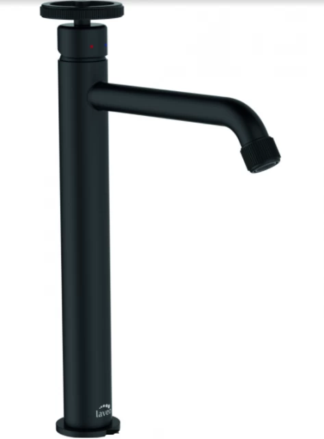 Baterie lavoar inalta Casa Blanca Laveo Muro H31.7 cm negru-mat