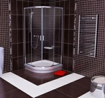 Cabina dus semirotunda Ravak Chrome 90x90xH195 cm, profil crom slefuit lucios