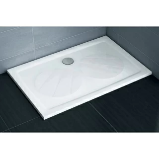Cadita dus dreptunghiulara Ravak Chrome Gigant Pro 80x110xH3 cm, marmura sintetica