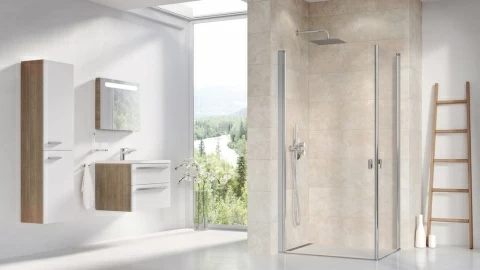 Cabina de dus Ravak Chrome 80x80xH195 cm, profil crom