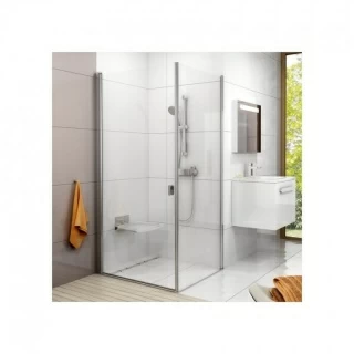Cabina dus Ravak Chrome CRV1+CPS, 80x80xH195 cm, profil crom slefuit lucios