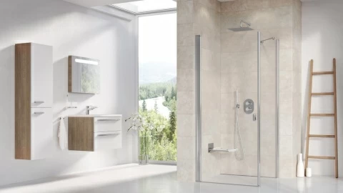 Cabina dus Ravak Chrome CRV1+CPS, 100x80xH195 cm, profil crom