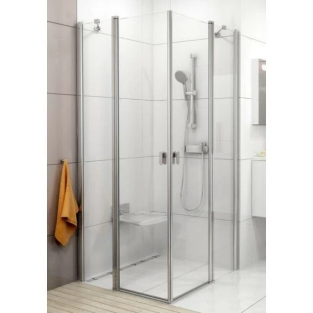 Cabina dus Ravak Chrome CRV2+CRV2, 90x110xH195 cm, profil crom slefuit lucios