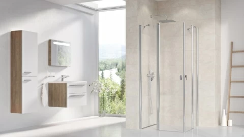 Cabina dus Ravak Chrome CRV2+CRV2, 110x120xH195 cm, profil crom