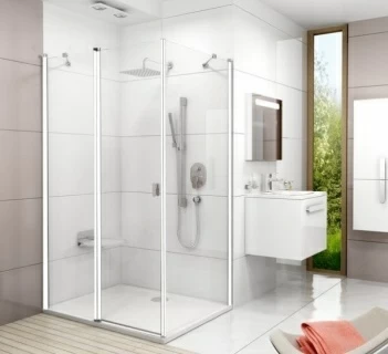 Cabina dus Ravak Chrome CRV2+CPS, 100x80xH195 cm, profil alb
