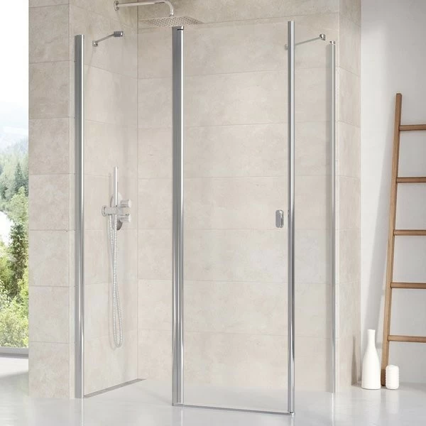 Cabina dus Ravak Chrome CRV2+CPS, 90x80xH195 cm, profil crom slefuit lucios