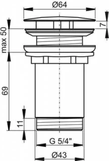 Ventil lavoar universal Ravak  Ø 4 cm