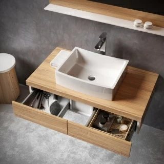 Lavoar Ravak Formy 02, 60x41xH14 cm, montaj pe blat