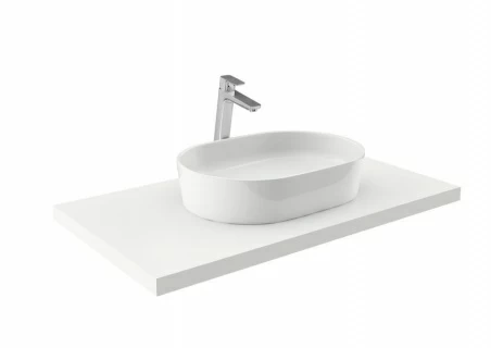 Lavoar Ravak Moon 56x40xH12 cm, montaj pe blat