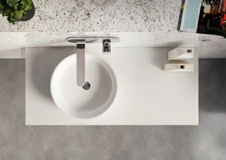 Lavoar Ravak Moon 40x40xH12 cm, montaj pe blat