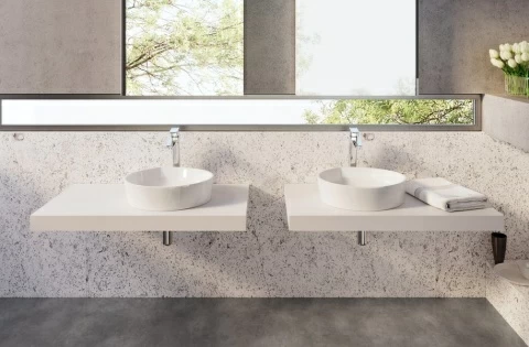 Lavoar Ravak Moon 46x39xH12 cm, montaj pe blat