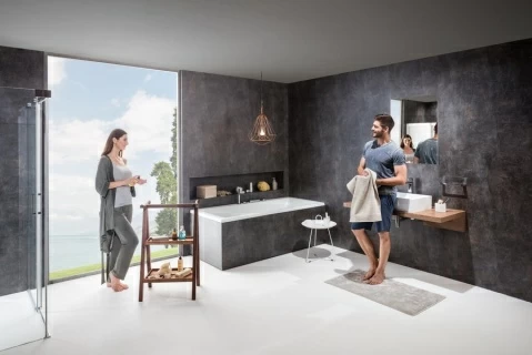 Blat tip L lavoar Ravak 100x55xH5 cm, stejar