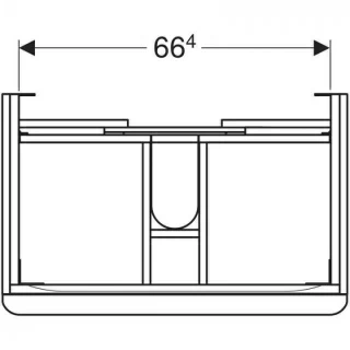 Baza lavoar Geberit Smyle Square 75x47 cm cu doua sertare culoare alb lucios