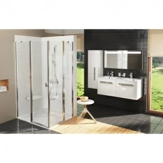 Oglinda cu iluminare Ravak Chrome 80x7xH55 cm, alb