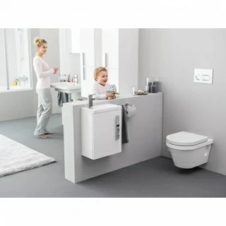 Clapeta actionare WC Ravak Chrome 25x17 cm, alb