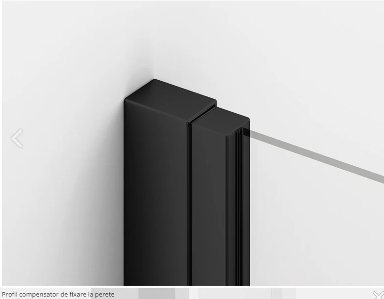 Kit inchidere interior-exterior usa de nisa SanSwiss Solino culoare negru mat