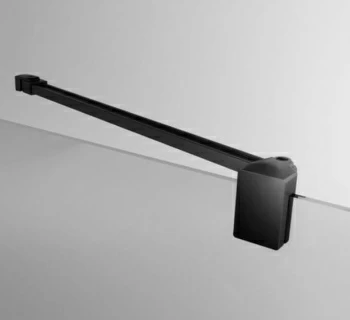 Perete lateral SanSwiss Solino SOLT1, 75xH198,4 cm profil negru-mat