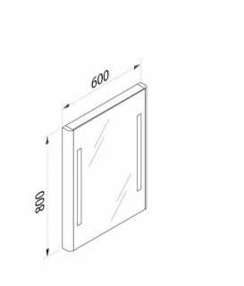Oglinda iluminare Gala Emma Blanco Madera 60xH80 cm