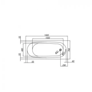 Cada acrilica Kolpasan Tamia 140x70 cm